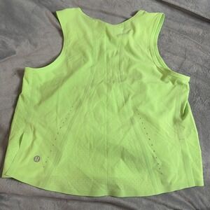 Lululemon Swift Ventilated Running Tank Top size 4 Scream Green